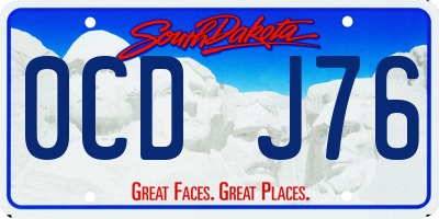 SD license plate 0CDJ76