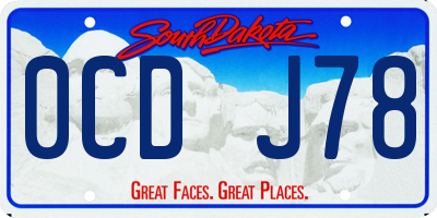 SD license plate 0CDJ78