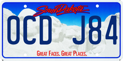 SD license plate 0CDJ84