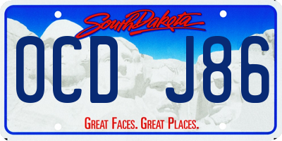 SD license plate 0CDJ86