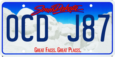 SD license plate 0CDJ87