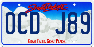 SD license plate 0CDJ89