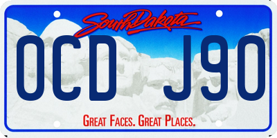 SD license plate 0CDJ90