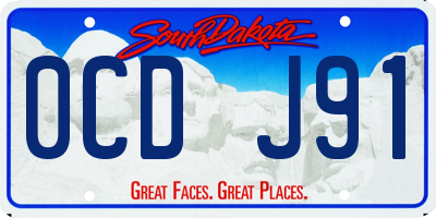 SD license plate 0CDJ91