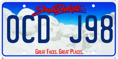 SD license plate 0CDJ98