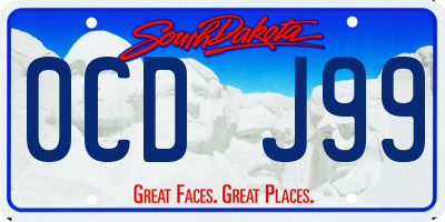 SD license plate 0CDJ99