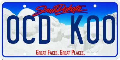 SD license plate 0CDK00