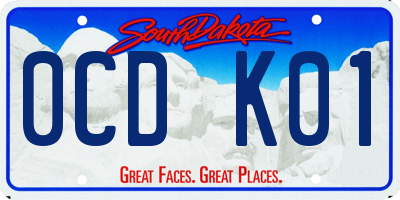 SD license plate 0CDK01