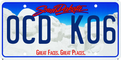 SD license plate 0CDK06