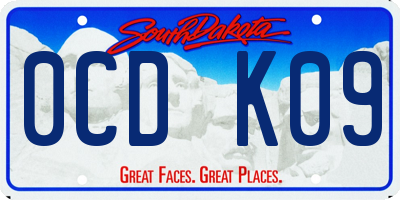 SD license plate 0CDK09