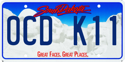 SD license plate 0CDK11