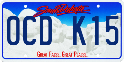 SD license plate 0CDK15