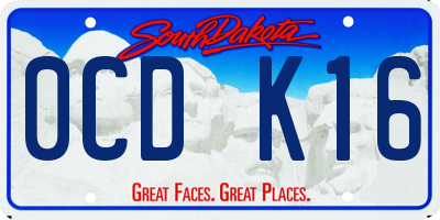 SD license plate 0CDK16