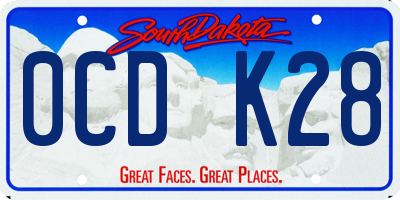 SD license plate 0CDK28