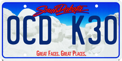SD license plate 0CDK30
