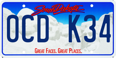 SD license plate 0CDK34