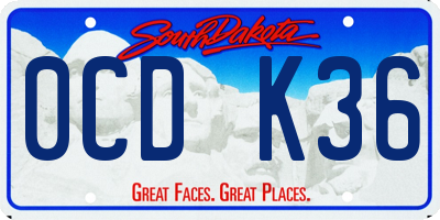 SD license plate 0CDK36