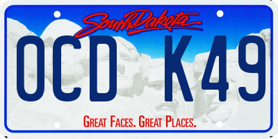 SD license plate 0CDK49