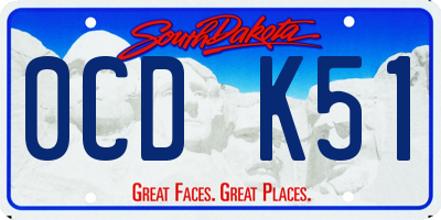 SD license plate 0CDK51