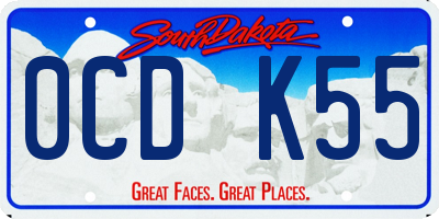 SD license plate 0CDK55