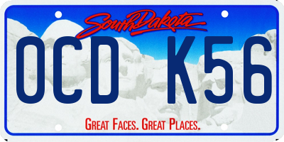 SD license plate 0CDK56