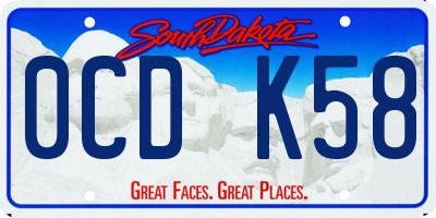SD license plate 0CDK58