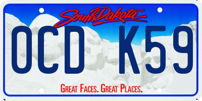 SD license plate 0CDK59