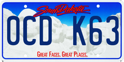 SD license plate 0CDK63