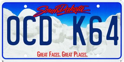 SD license plate 0CDK64