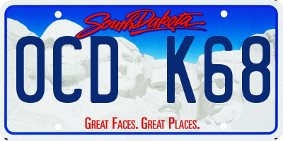 SD license plate 0CDK68