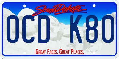 SD license plate 0CDK80