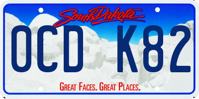 SD license plate 0CDK82