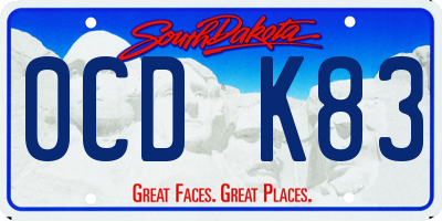 SD license plate 0CDK83