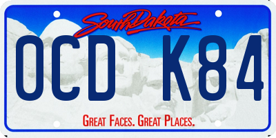 SD license plate 0CDK84