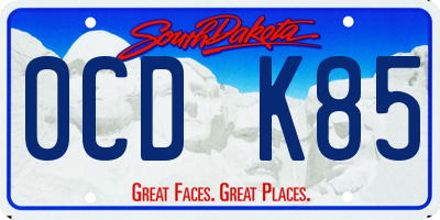 SD license plate 0CDK85