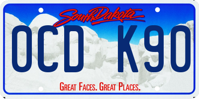 SD license plate 0CDK90