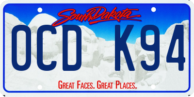 SD license plate 0CDK94