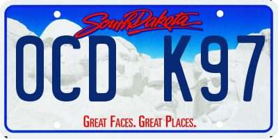 SD license plate 0CDK97