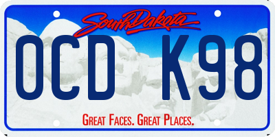 SD license plate 0CDK98