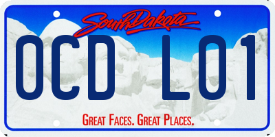 SD license plate 0CDL01