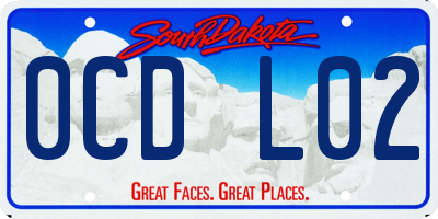SD license plate 0CDL02