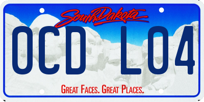 SD license plate 0CDL04
