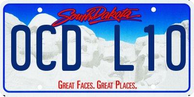 SD license plate 0CDL10