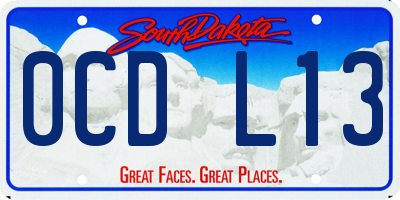 SD license plate 0CDL13
