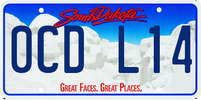 SD license plate 0CDL14