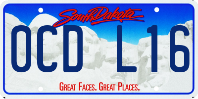 SD license plate 0CDL16