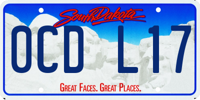 SD license plate 0CDL17