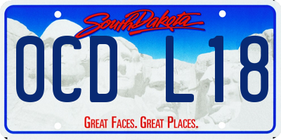 SD license plate 0CDL18