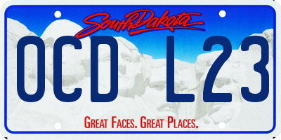 SD license plate 0CDL23