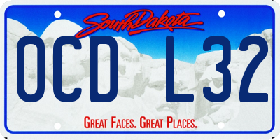 SD license plate 0CDL32